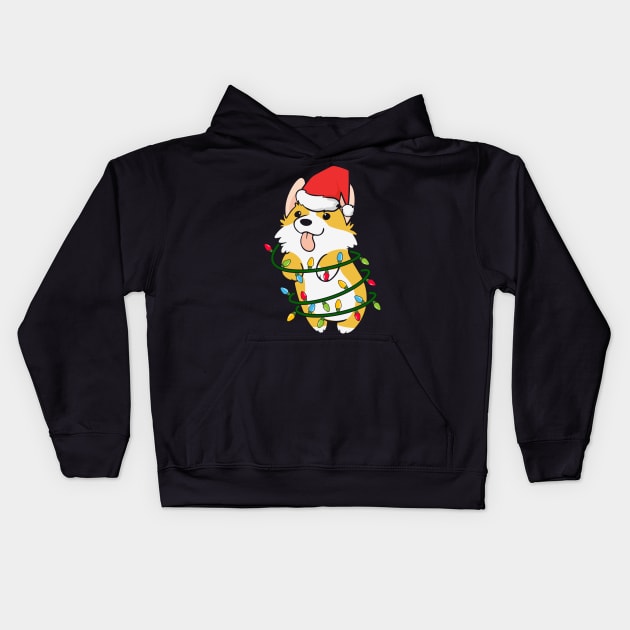 Cute Corgi Dog Christmas for Women, Men and Kids Kids Hoodie by Mana Tees